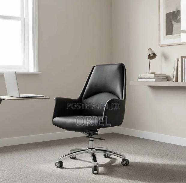 Office Chair : Premium Mid-Back Leather Office Chair - thumbnail 8