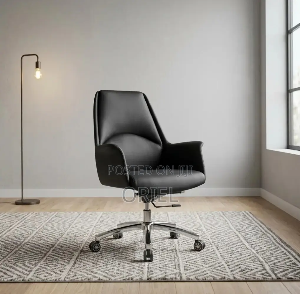 Office Chair : Premium Mid-Back Leather Office Chair