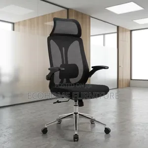 Office Chair Ergonomic Mesh With Headrest Lumbar Support