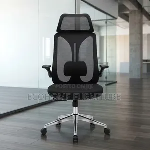 Office Chair Ergonomic Mesh With Headrest Lumbar Support