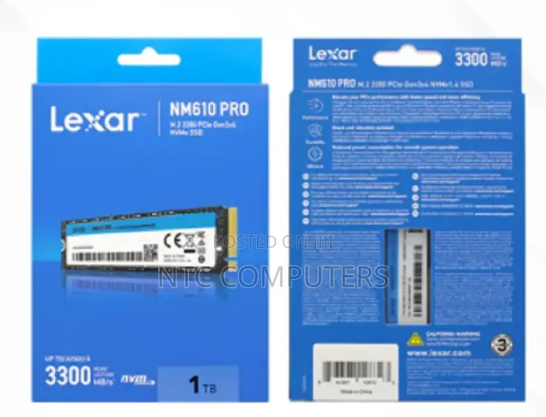 Lexar LNM610 PRO SSD NVME 1 TB M.2 2280 PCIe Gen 3x4 Read Upto 3300MB