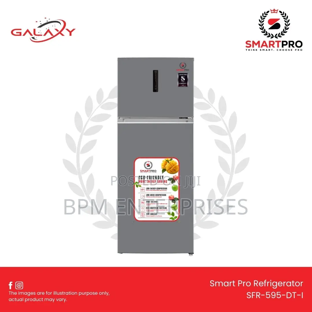 Smart Pro SFR-465-liter Double-Door, Top-Mount Freezer Refrigerator