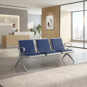 Office Bench; Three Seaters Leather Reception Bench Seat