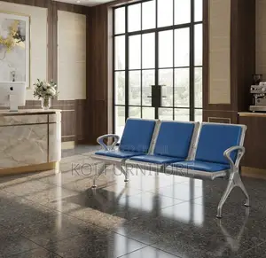 Office Bench; Three Seaters Leather Reception Bench Seat