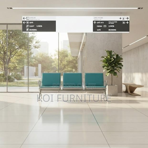 Office Bench; Three Seaters Leather Reception Bench Seat - thumbnail 5