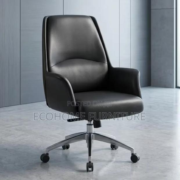Executive Office Chair Leather High Back With Arms