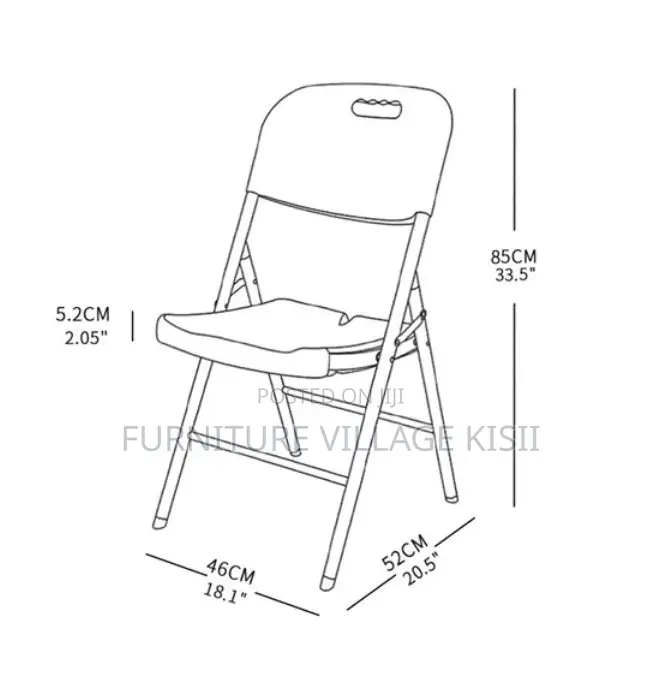 Office Furniture: Foldable, Stackable Plastic Chair
