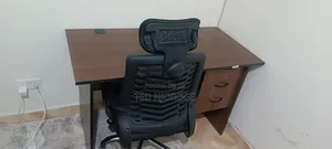 Spacious Home Office Desk(1.2m) With Headrest Office Chair
