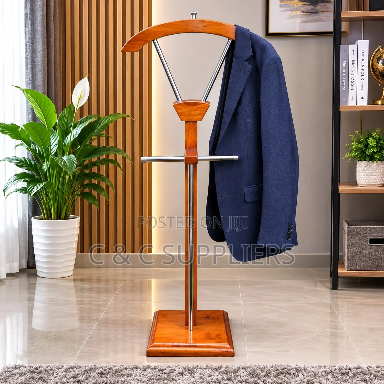 Brown Mahogany Coat Hanger.