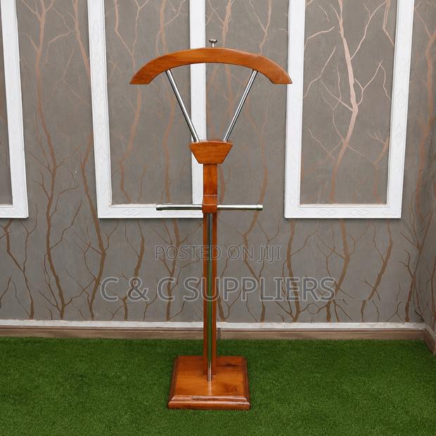 Brown Mahogany Coat Hanger. - thumbnail 4