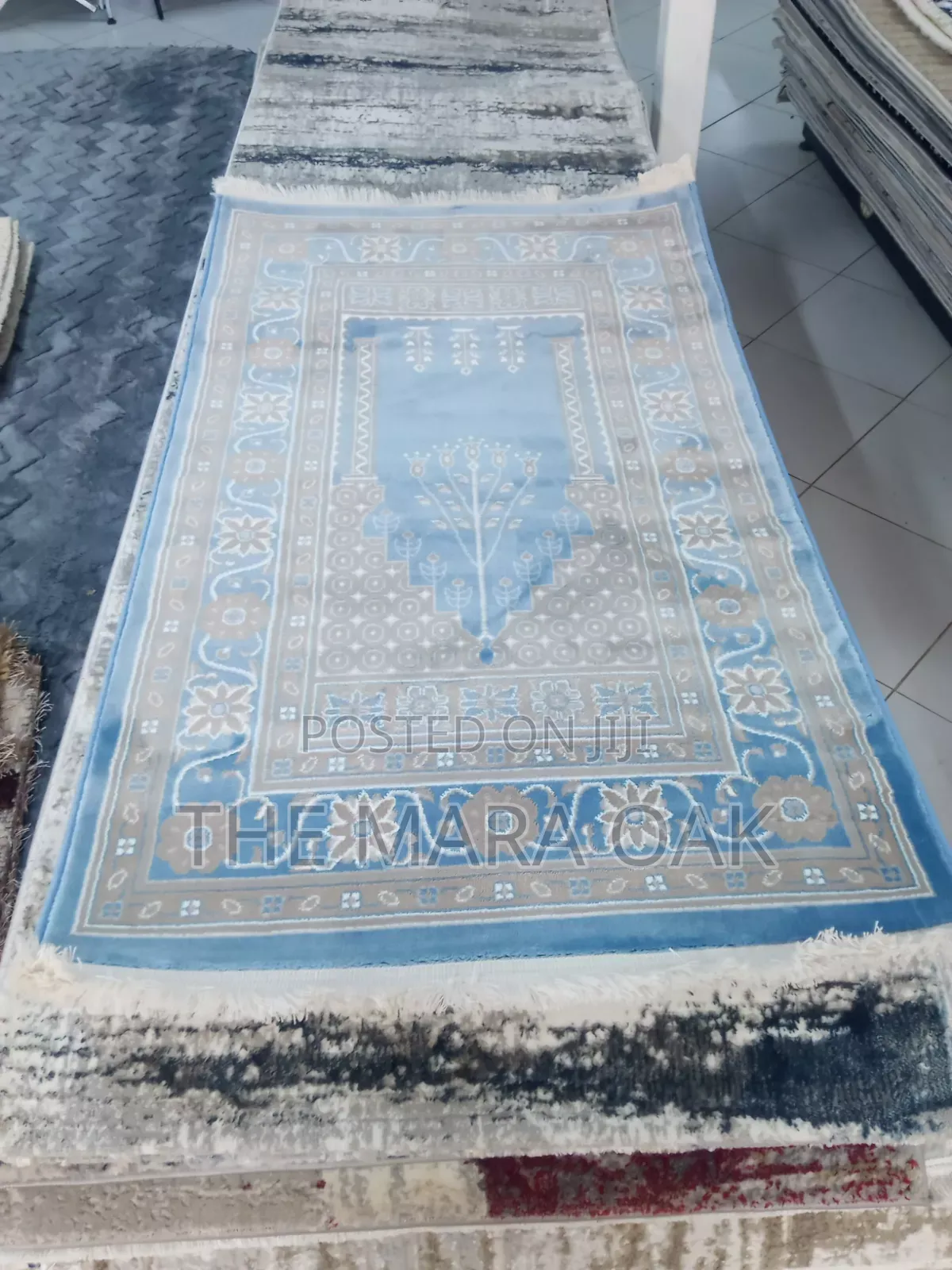 Premium Islamic Wedding Gift - Sky Blue/Floral Border Motif Prayer