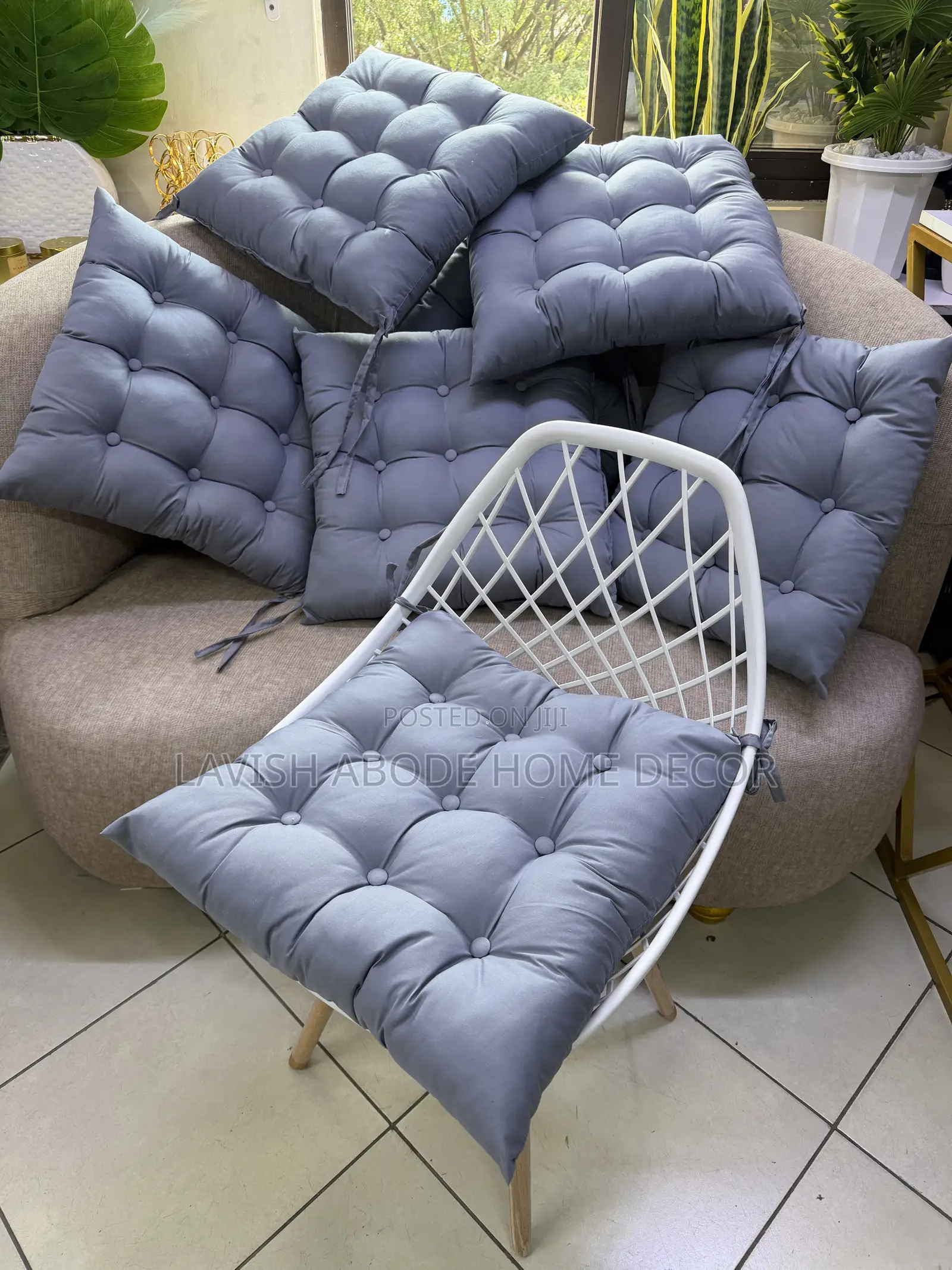 Grey Comfort Chair Pads – Soft Dining Office Seat Cushions