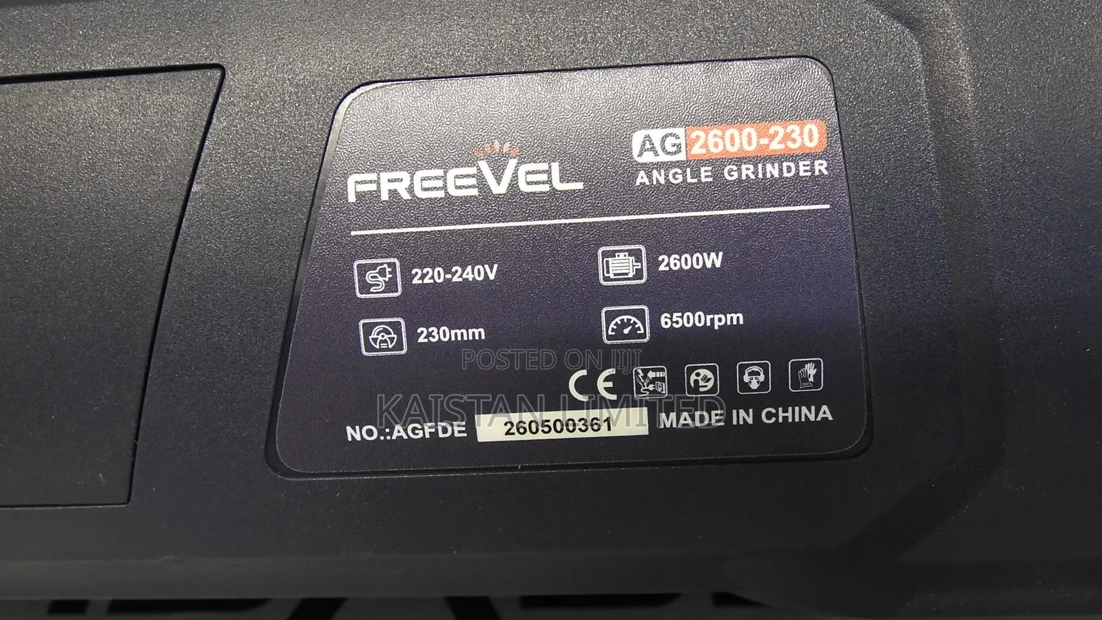 Freevel 2600W Heavy Duty 230mm Angle Grinder. 9 Inch Angle Grinder
