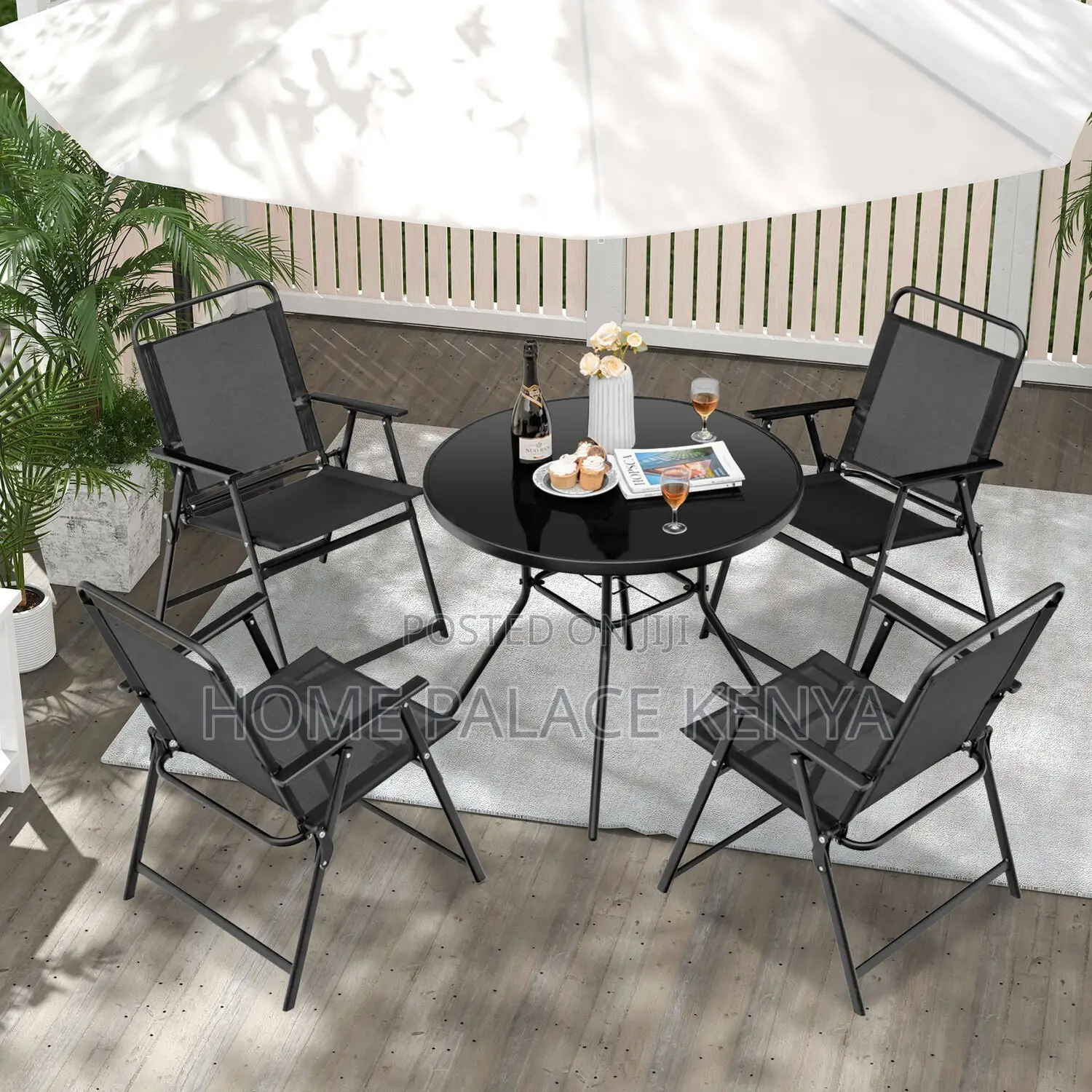 Outdoor Dining Set; Premium Portable Folding Outdoor Dining Set