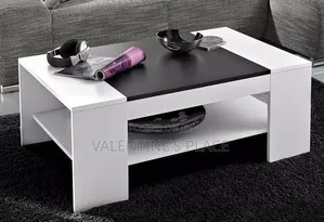 Versatile Wooden Coffee Table With Wheels and Side Cubbies