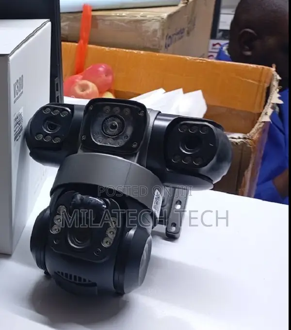 Triple Lens 4G Smart Camera With Siren for Home Security