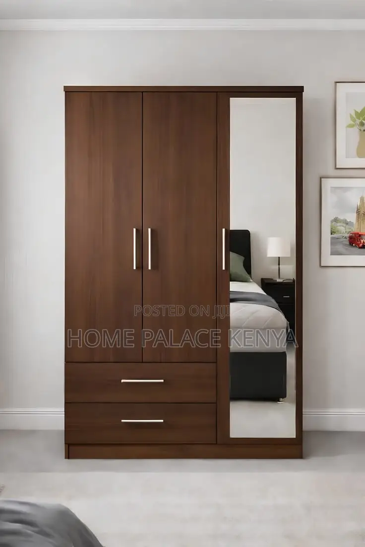 Wooden Wardrobe; Elegant Modern Wardrobe for Bedroom With Storage