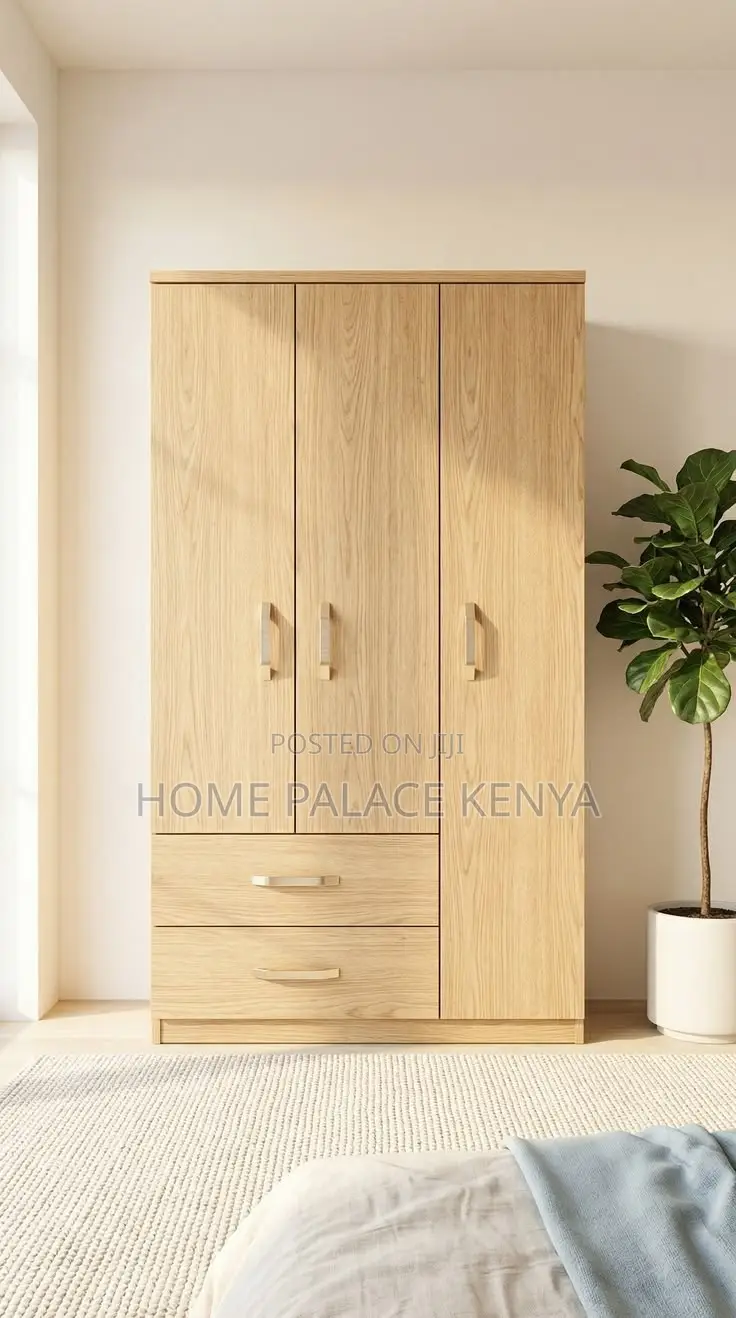 Wooden Wardrobe; Elegant Modern Wardrobe for Bedroom With Storage