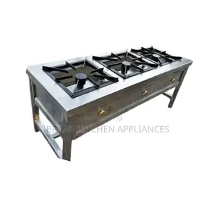 Three Burner High-Pressure Stainless Steel Commercial Cooker