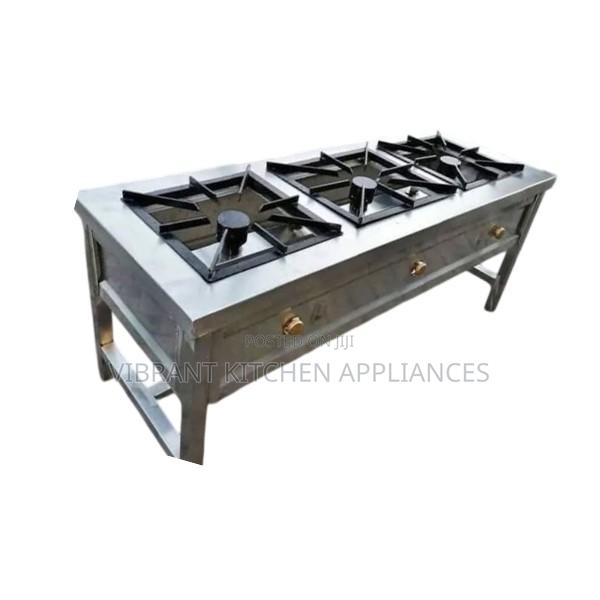 Three Burner High-Pressure Stainless Steel Commercial Cooker