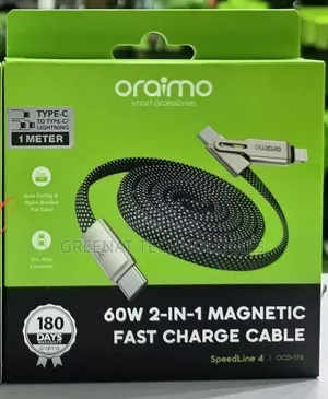 Oraimo SpeedLine 4 OCD-176 60W 2-in-1 Fast Charging C-C, C-Lightining