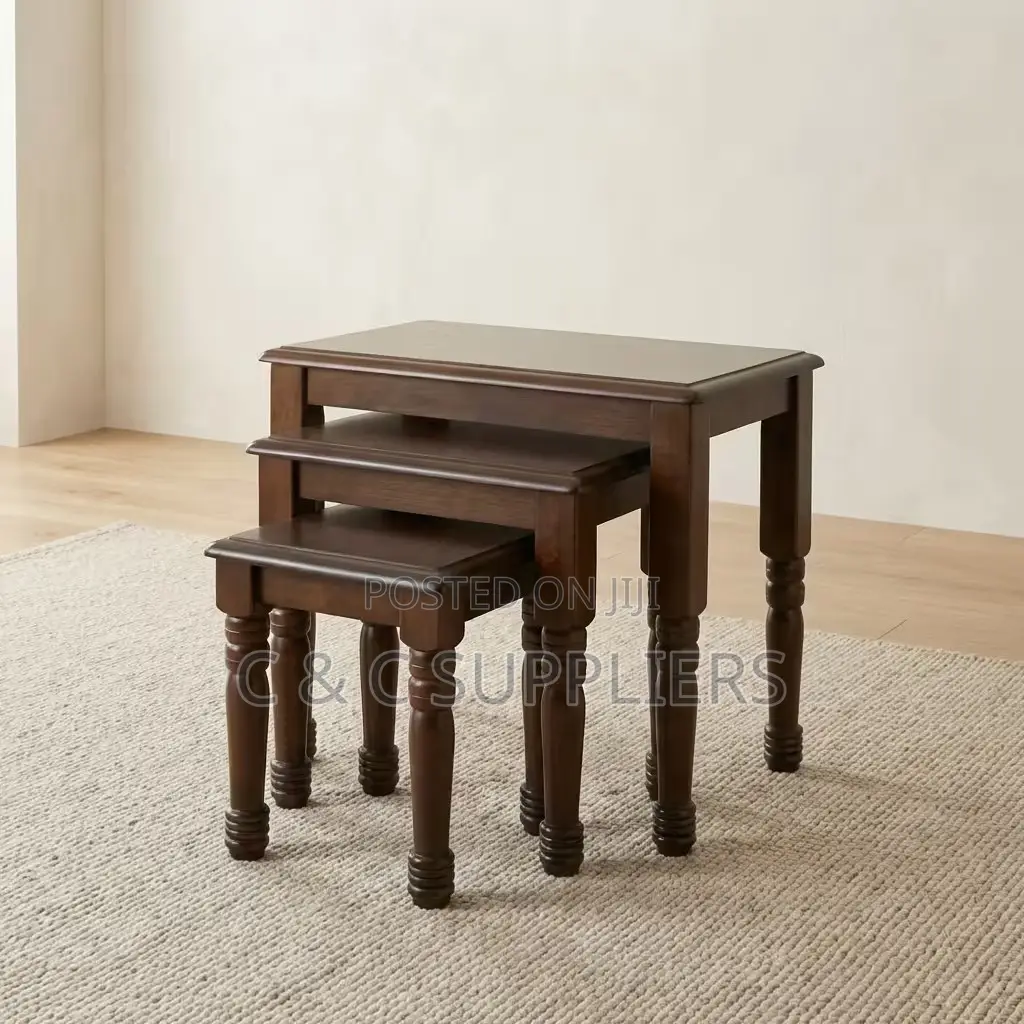 3-Piece Mahogany Nest of Stools