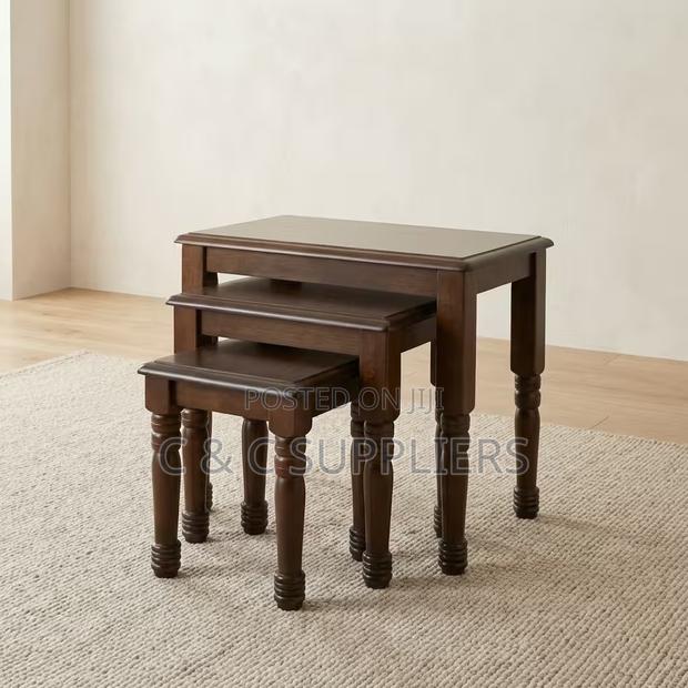 3-Piece Mahogany Nest of Stools