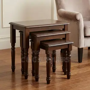 3-Piece Mahogany Nest of Stools