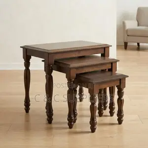 3-Piece Mahogany Nest of Stools