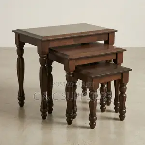 3-Piece Mahogany Nest of Stools
