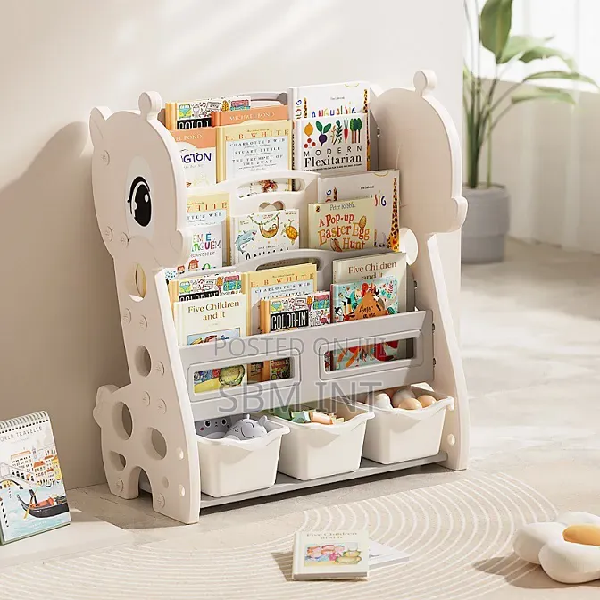 Children Toys Storage Cabinet With Bookcase