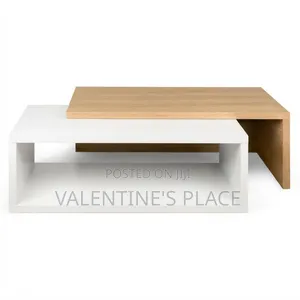 Clean Minimalist Wooden White Coffee Table