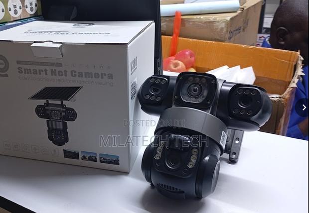4G Triple Lens PTZ CCTV Security Camera With Remote View - main view