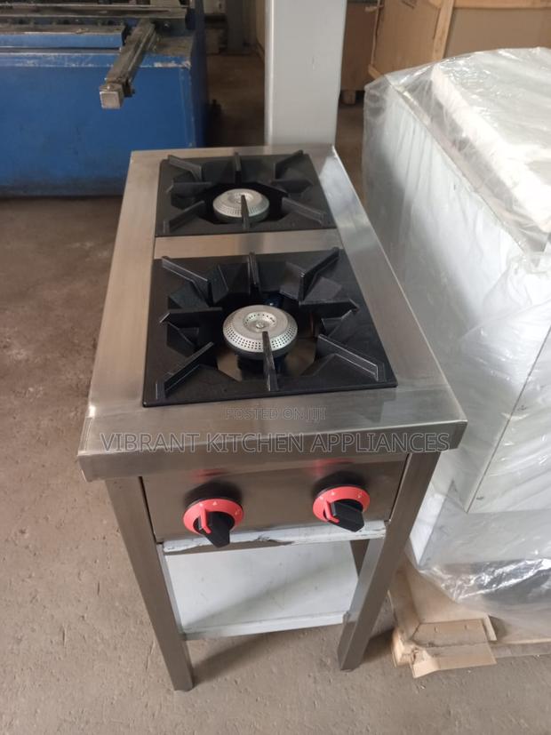 Two Burner Stainless Steel Commercial Cooker