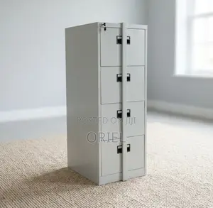 Office Cabinet : 4-Drawer Lockable Cabinet With Bar