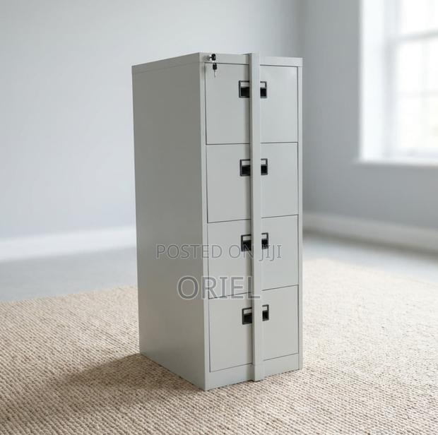 Office Cabinet : 4-Drawer Lockable Cabinet With Bar - thumbnail 2