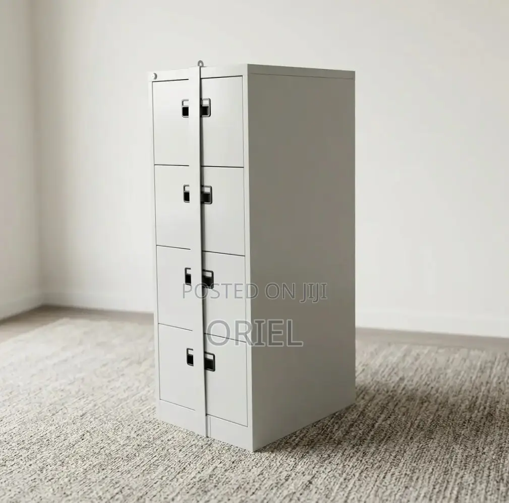 Office Cabinet : 4-Drawer Lockable Cabinet With Bar