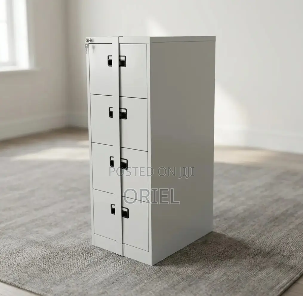 Office Cabinet : 4-Drawer Lockable Cabinet With Bar