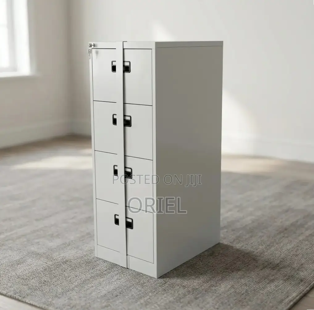 Office Cabinet : 4-Drawer Lockable Cabinet With Bar