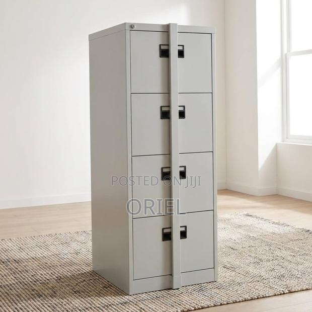 Office Cabinet : 4-Drawer Lockable Cabinet With Bar - thumbnail 9