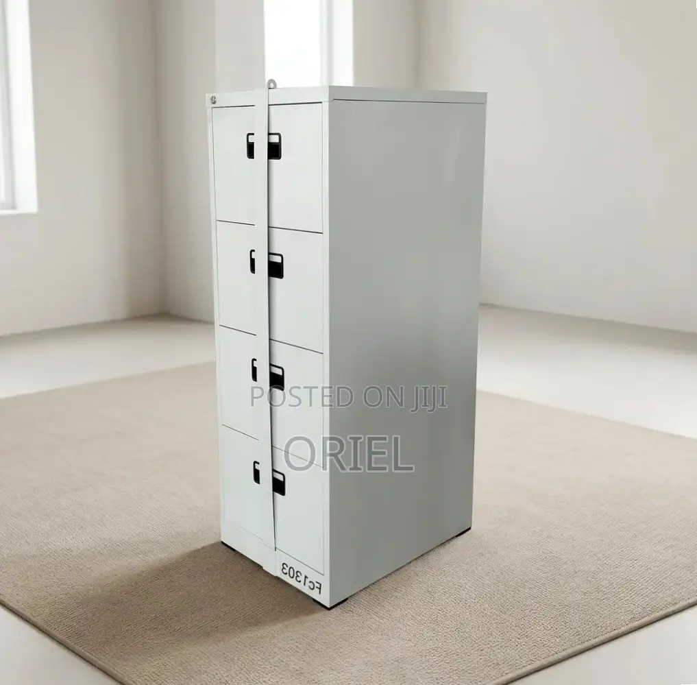 Office Cabinet : 4-Drawer Lockable Cabinet With Bar