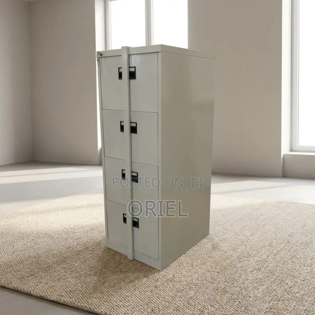 Office Cabinet : 4-Drawer Lockable Cabinet With Bar