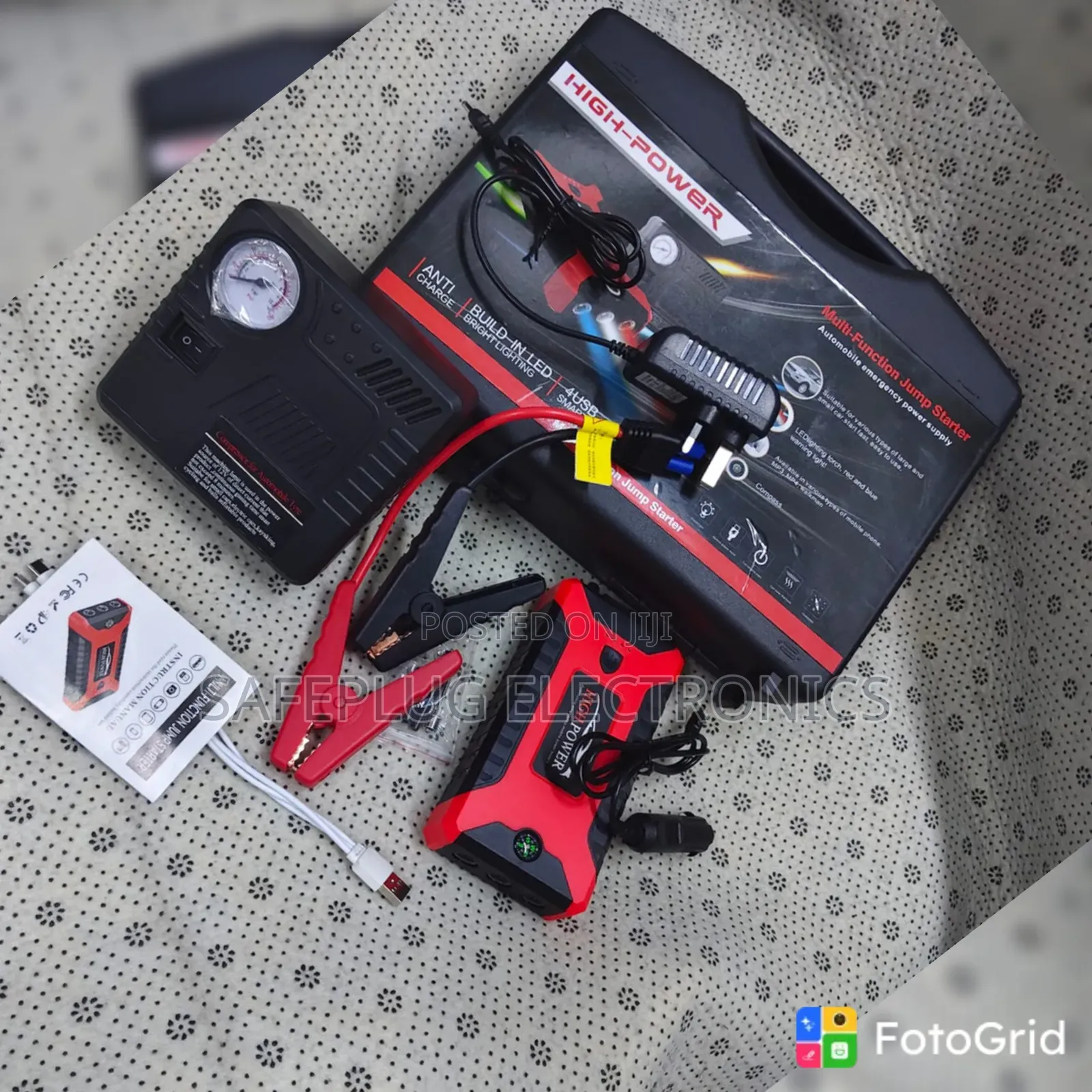 Heavy Duty Vehicle Jump Starter – Emergency Battery Booster Kit