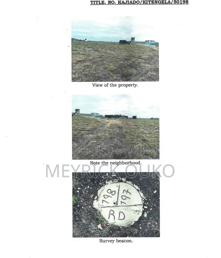 50 by 100 PLOTFOR SALE-KITENGELA,KAJIADO COUNTY