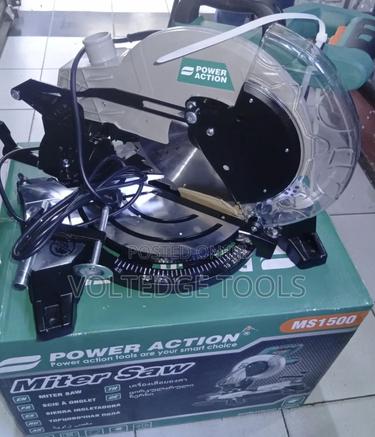 Power Action MS1500 Compound Miter Saw,
