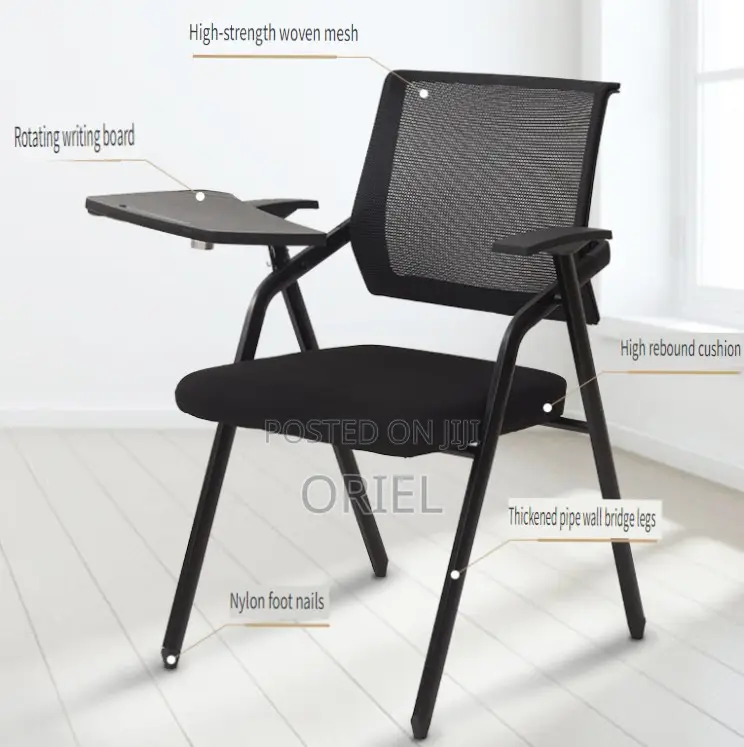 Office Chair : Study Conference Chair With Writing Pad