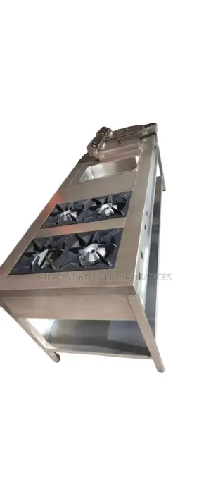 Cooking Unit – 4 Burners, Griddle Double Electric Fryer