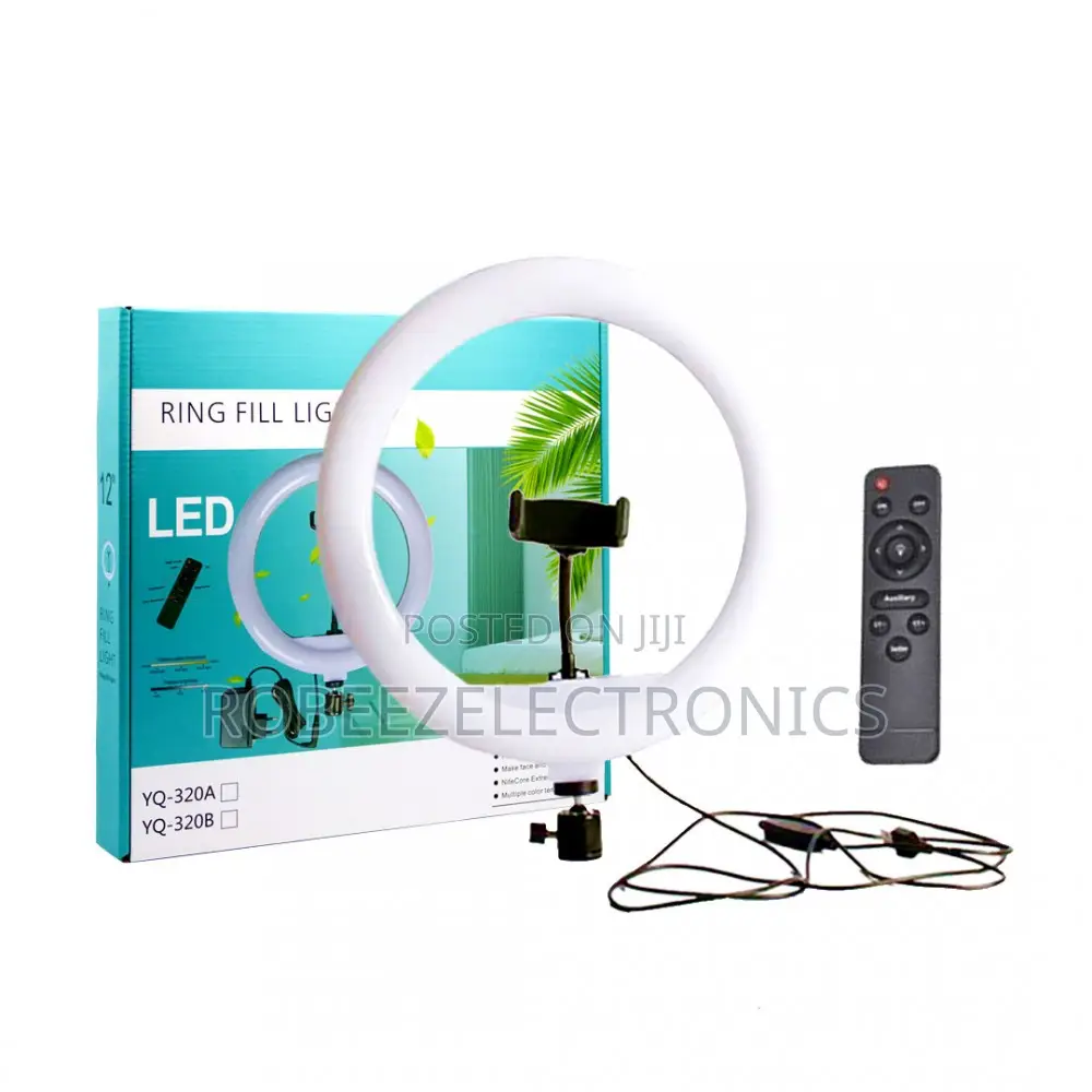 12" Dimmable USB Ring Light for Smartphones With Remote Controller
