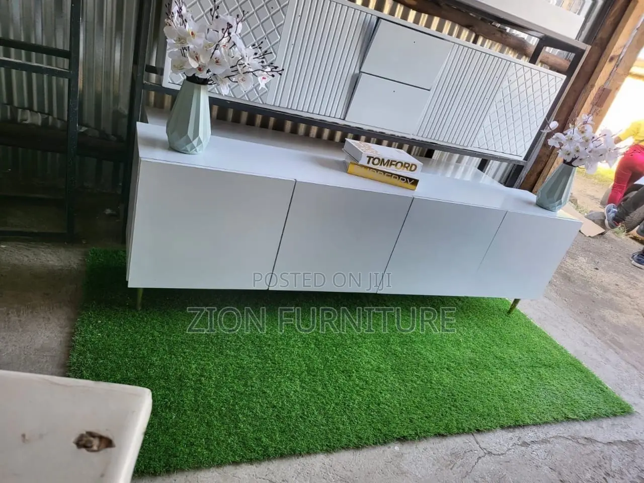 Stylish White TV Stand