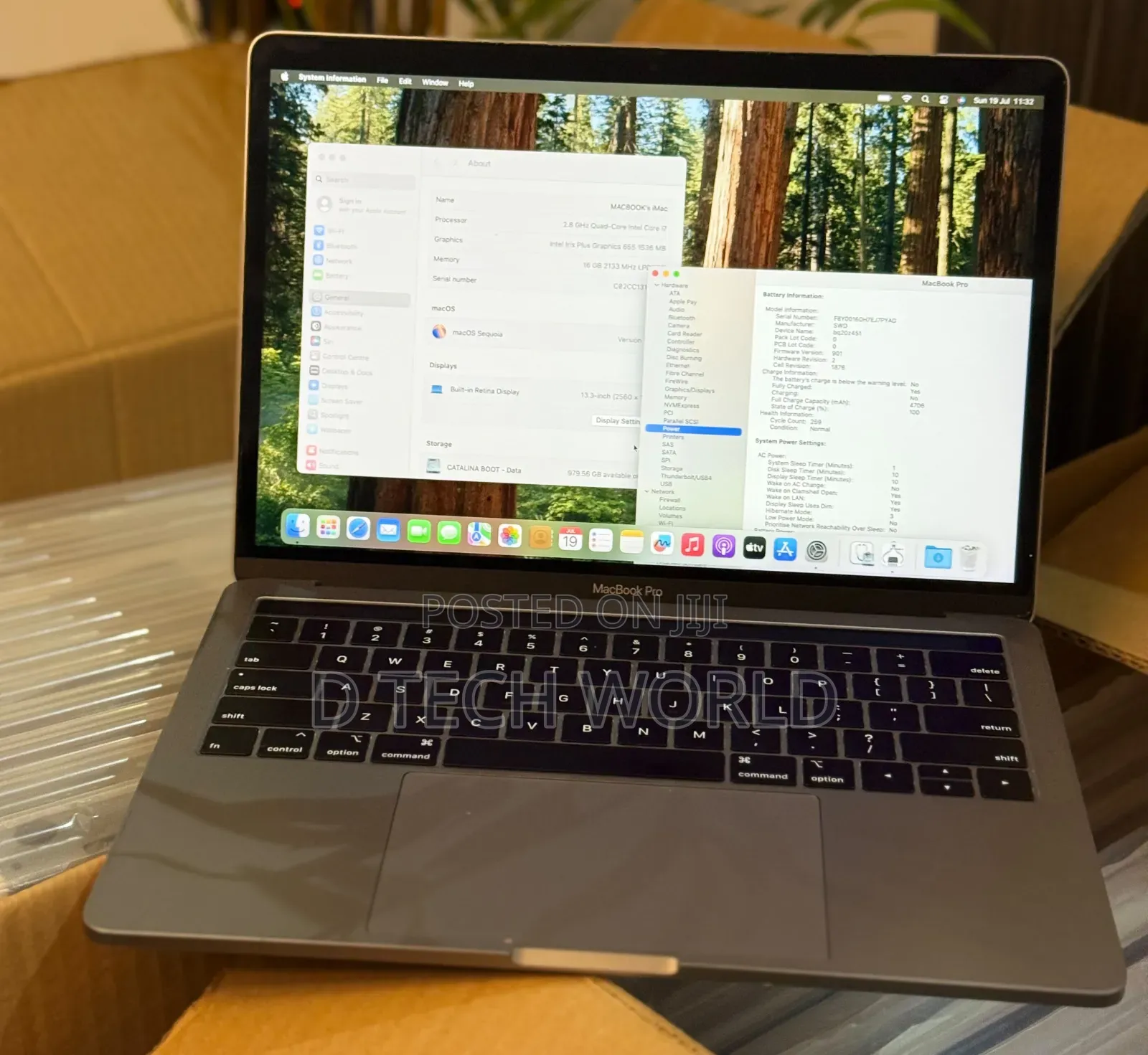 Laptop Apple MacBook Pro 2019 16GB Intel Core i7 SSD 1T